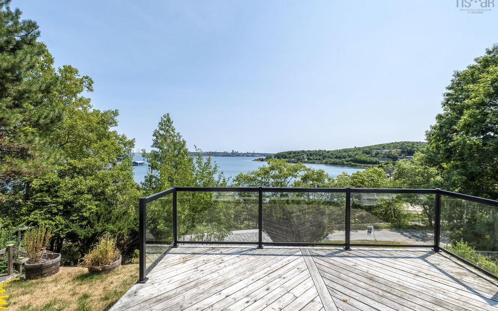 Deck featuring a water view